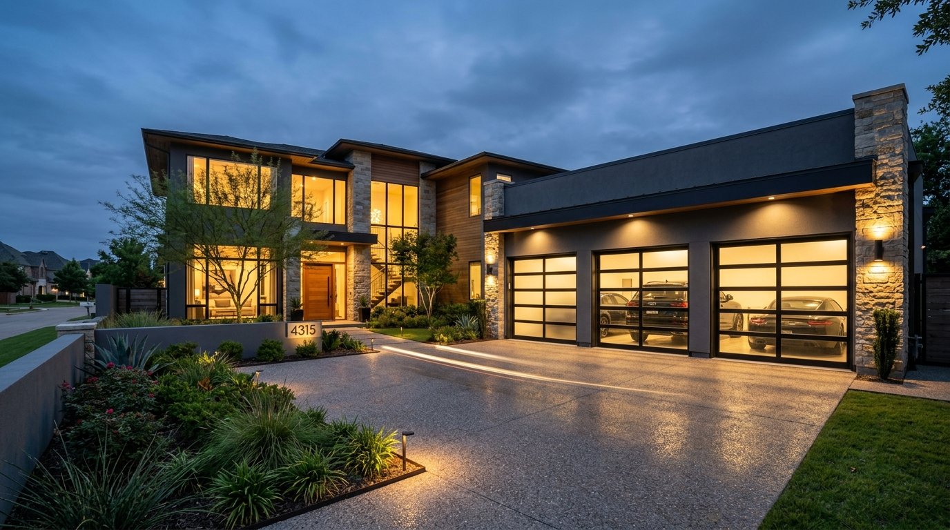 Luxury home garage doors in Dallas Texas